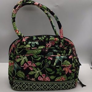Vera Bradley Green/Black Floral Shoulder Bag